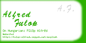 alfred fulop business card